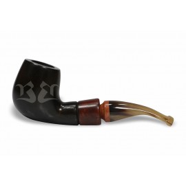 Cachimbo Bertoldi Anel Madeira Preto Permanente Peça Única